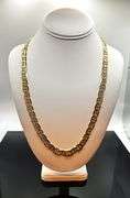 Huge 52 Gram14K Tri-Layered Yellow Gold Plate Mariners Link Necklace