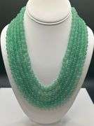 Beautiful Natural 1007 Cttw 5 Strand Aquamarine Necklace