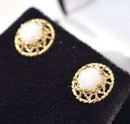 Darling Opal Stud Earrings in 14K Yellow Gold