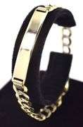 Fantastic Plaque Curb Link Bracelet in 14K Yellow Gold