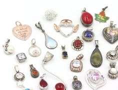 Group lot of Vintage 925 sterling silver pendants
