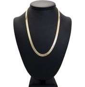 Sharp 35.5 Gram 14 Kt Gold Plated Herringbone Necklace