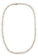 New 36.37ctw Round Diamond Prong Set Tennis Necklace in 14K