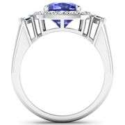 14KT White Gold 1.99ct Tanzanite and Diamond Ring