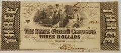 1862 North Carolina-3 Dollars, Circulated