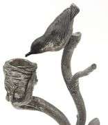 Signed Pewter silver taper dinner candle holder