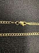 10k Yellow Gold-Hollow Pave Curb Link Chain 2.5mm Necklace 24"