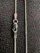 14k White Gold Solid Franco Wheat Rope Chain 1mm Necklace 26"