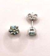 Sparkling 3.85  Ctw VVs1 Ice Blue Lab Simulated Diamond Earrings