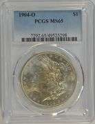 Great-looking Gem BU 1904-O Morgan Silver Dollar. PCGS MS65