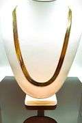 Huge 122.3 Gram 14 Kt Gold Plated Herringbone Necklace