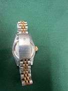Rolex Lady's Two-Tone Datejust 26mm Champagne Dial with Sapphire Crystal and Fluted Yellow Gold Beze