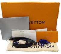 Louis Vuitton, Keepall Bandouliere 55 Damier Cobalt Canvas Bag W/ Box