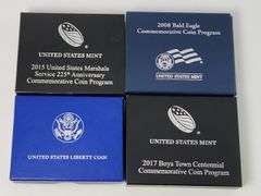 "LOT OF 4" U.S Commemorative Half Dollars, In Original Packaging