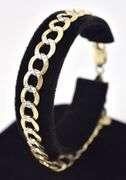 Lavish Men's Curb Link Bracelet in 14K Yellow Gold