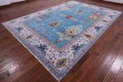 Turkish Angora Oushak Hand Knotted Wool Rug