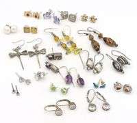 Group lot of Vintage 925 sterling silver earrings