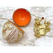 24kt Gold Handmade Russian Egg 200 Austrian Crystals