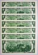 (7) Superb Crisp 2017A $2 Star Notes San Francisco-Consecutive Lower Serial Numbers!