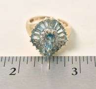 Tasteful Topaz and Diamond Ring in 10K Yellow Gold