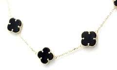 Mesmerizing 14K Yellow Gold & Black Onyx 11 Motif Necklace