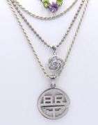 Lot of 4 Vintage 925 Sterling Silver Necklaces