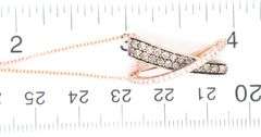 14kt Rose gold LeVian fancy brown diamond crossover pendant on chain