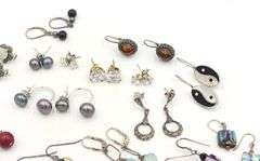 Group lot of Vintage 925 sterling silver earrings