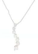 10kt White gold diamond Journey pendant on chain