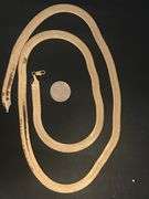 Huge 42 Gram 14 Kt Gold Plated Herringbone Necklace