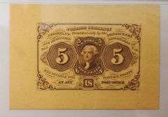 5 Cent First Issue Fractional Currency PMG 55 ABOUT UNC