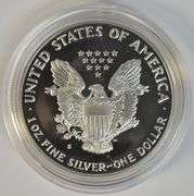 1989-S 1 oz Proof American Silver Eagle with Box and COA