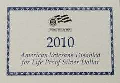 2010-W $1 American Veterans Disabled for Life PR DCAM