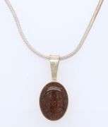 Vintage 925 Sterling Silver Gemstone Pendant on Chain