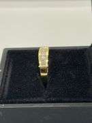 14K Yellow Gold Baguette Cut Diamond Wedding Band