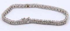 Vintage 925 Sterling Silver Cubic Zirconia Bracelet