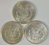 Flashy lustrous 1921 P-D-S Morgan Silver Dollars