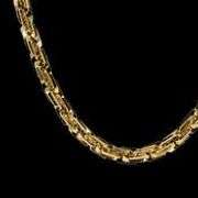 Huge 100.5 Gram 14 Kt Gold Plated Diamond Cut Rope Chain