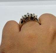 14K White Gold Pie- Cut Diamond Wedding Band