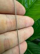 14k White Gold Solid Franco Wheat Rope Chain 1mm Necklace 26"