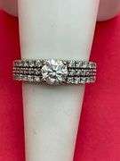 CERTIFIED 14K WHITE GOLD DIAMOND ENGAGEMENT RING
