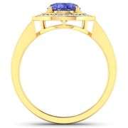 14KT Yellow Gold 1.41ctw Tanzanite and Diamond Ring