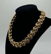 Luxurious 18kt Yellow Gold Link Necklace - 121.5 Grams, 16 Inches of Pure Elegance