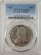 1822 Capped Bust Half Dollar, PCGS Scratch-F Details