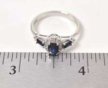 Lavish Sapphire and Diamond Ring in 10K White Gold
