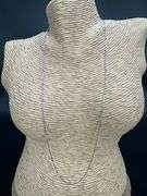 10k White Gold Solid Box Link Chain 0.6mm Necklace 20"