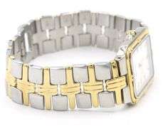 Bulova 2 tone quartz square watch