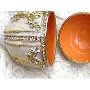 24kt Gold Handmade Russian Egg 200 Austrian Crystals