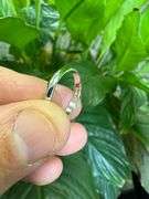 10k White Solid Gold 3mm Domed Plain Men's Women's Wedding Band Size 5