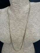 10k Yellow Gold Solid Curb Chain 3.2mm Link Necklace 18"